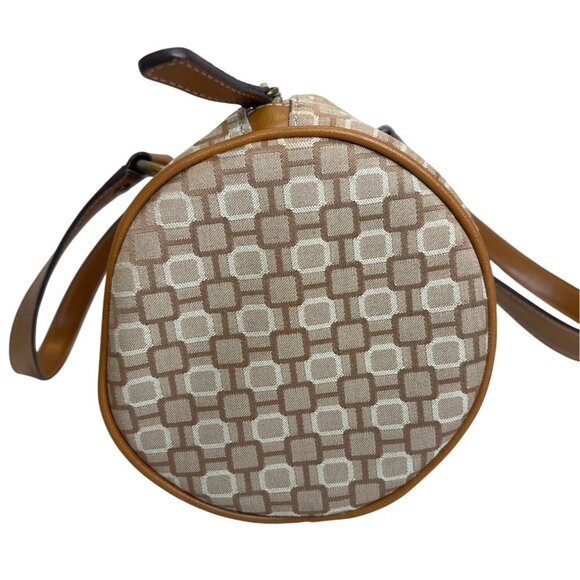 Nine West Geometric Barrel Bag Purse Cosmetic Accessory Bags Mirror 3 pc Set - Picture 3 of 16